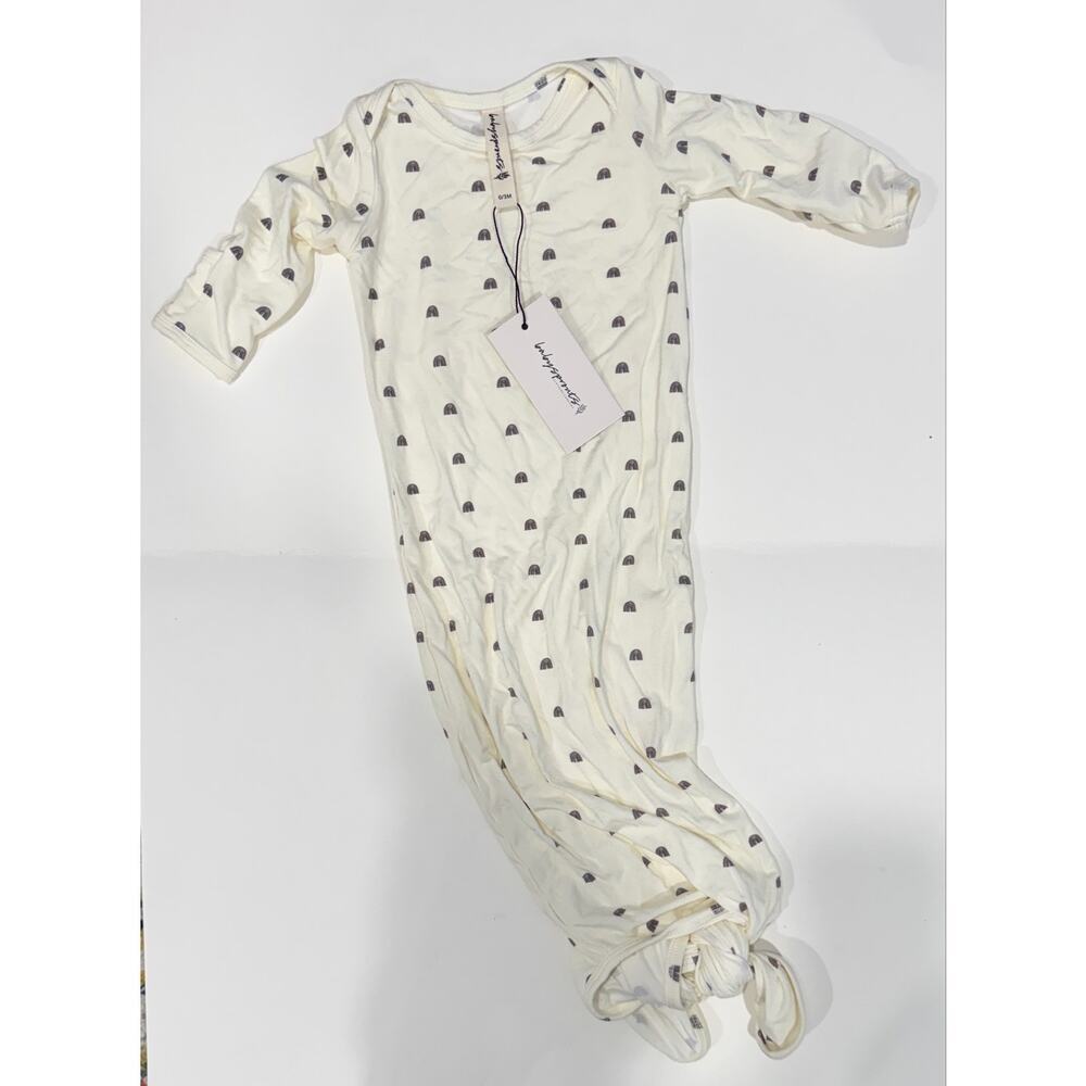 NWT Baby Sprouts Newborn Bamboo Sleep Sack Knotted Sleeper Size 0-3 Months